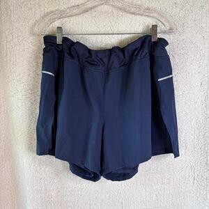 Avia Running Shorts Athletic Workout Blue Cove Lined‎ Outer Shorts XL (16-18)